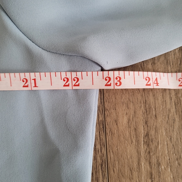 (12)  Babaton Light Blue Long Sleeve Blouse - Picture 4 of 5